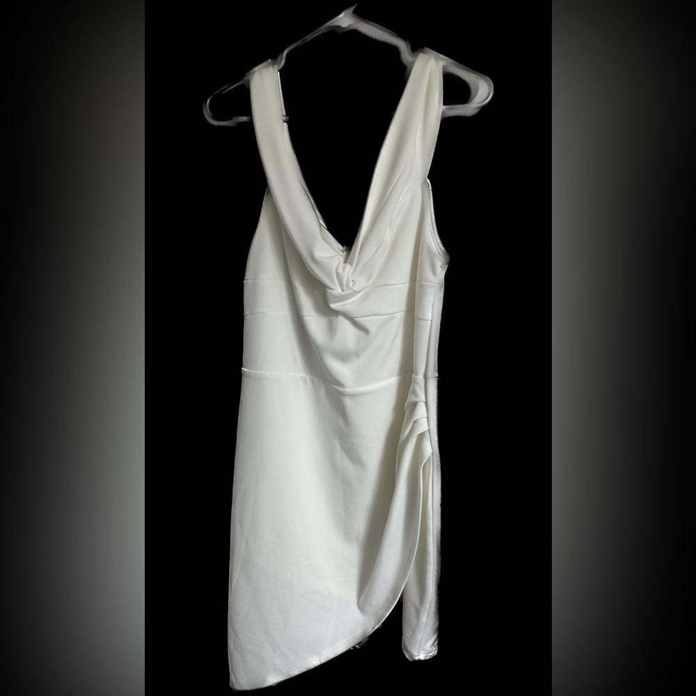 Fashion Nova white Midi dress - perfect for bridal shower or bachelorette
